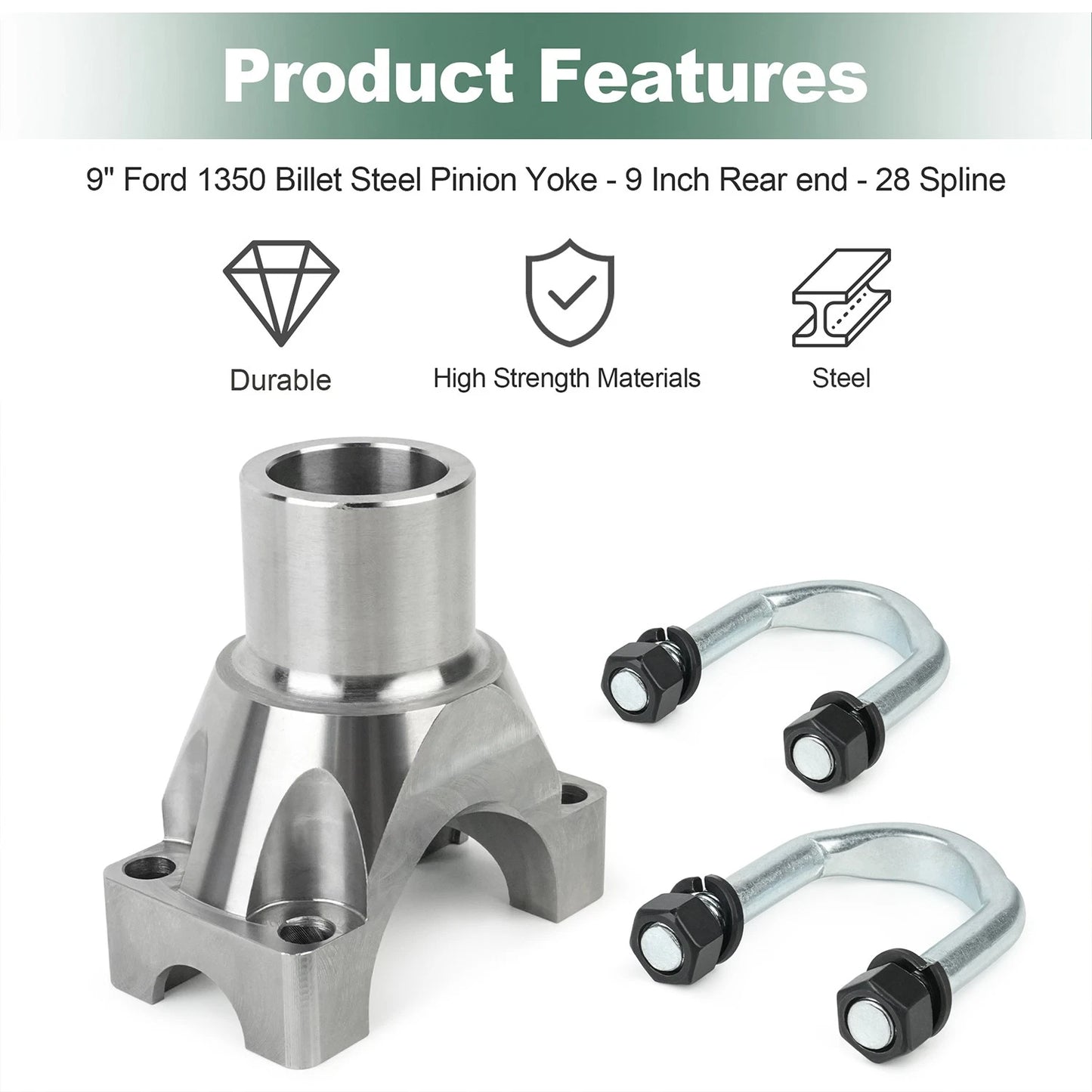 Heavy Duty 9" For Ford 1350 Pinion Yoke Standard 28 Spline Small Pinion Rearend