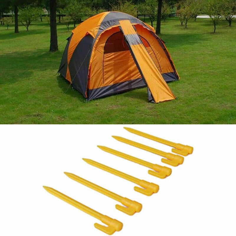 10Pcs Tent Ground Stakes Pegs Camping Soil Patio Gardening Heavy Duty Stake F