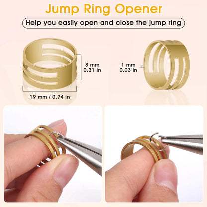 PAXCOO 4600Pcs Silver Jump Rings with Open/Close Tools for