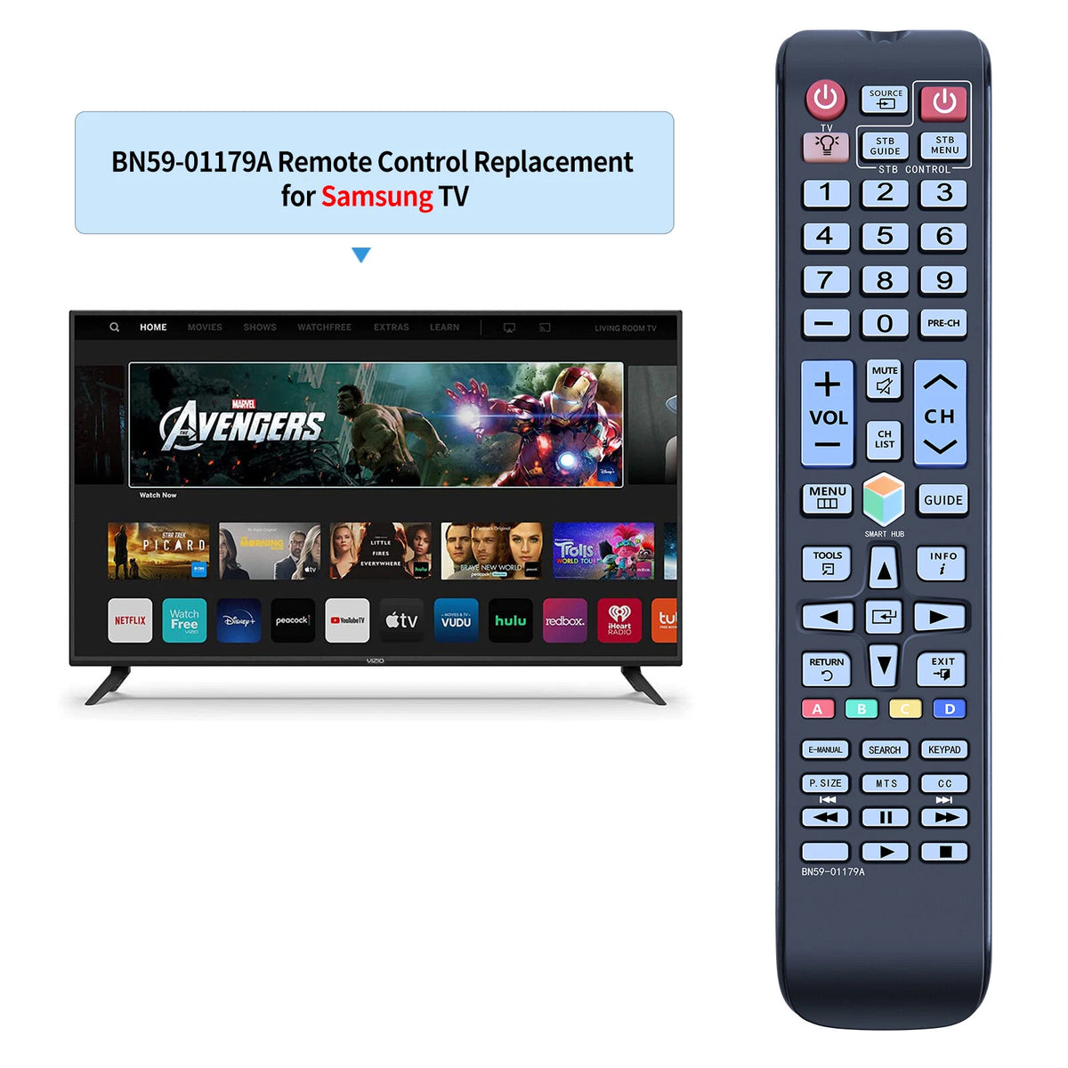BN59-01179A For Samsung TV Remote Control UN32H6350AF UN39H5204AFXZA
