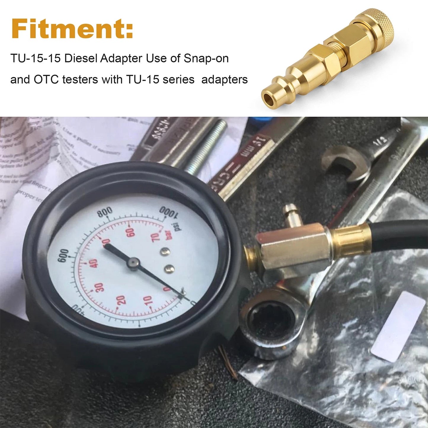 For Diesel Compression Testers Replaces TU-15-15 With Snap-On Or OTC