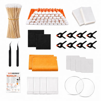 Nopesvt 245 PCS Trading Card Cleaning Kit,Sports Care Flattening Medium