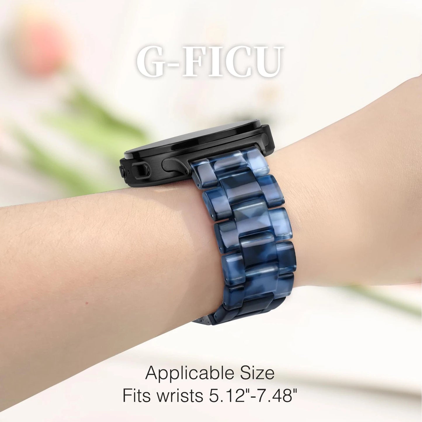 G-ficu Resin Band for Samsung Galaxy Watch 8/8Classic Band, Dark Blue
