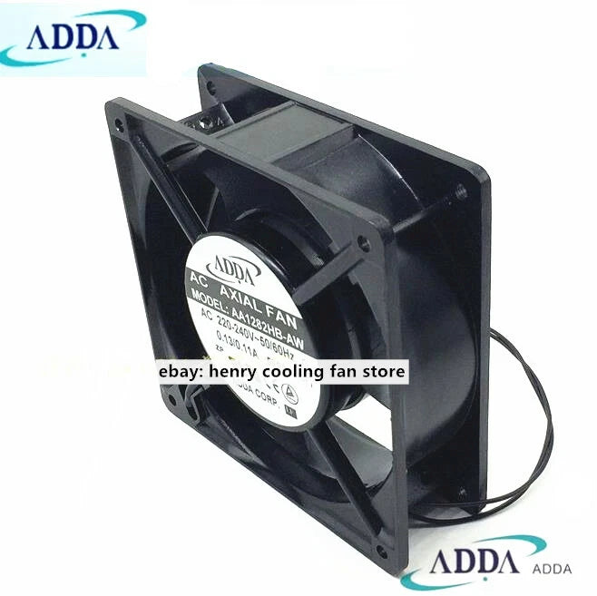 For ADDA AA1282HB-AW AC 220V 0.13/0.11A 120*120*38mm 2-wire Cabinet Cooling Fan