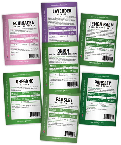35 Medicinal Herb Seeds Variety Pack – Heirloom Non-GMO Healing & Brown