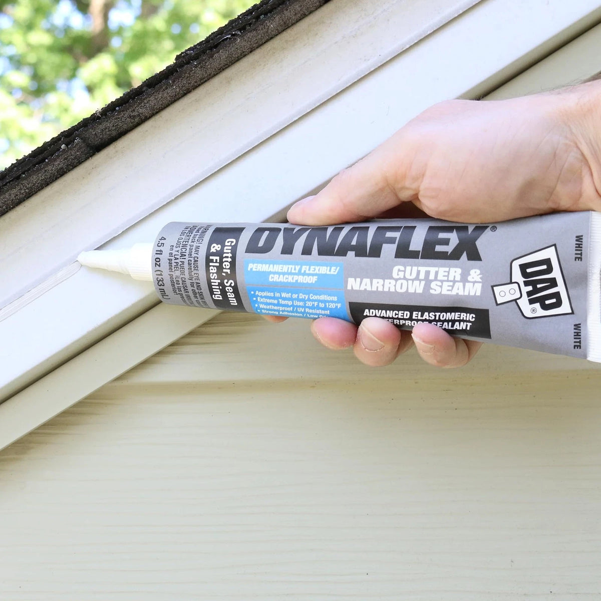 DAP Dynaflex Gutter & Narrow Seam Advanced Elastomeric 4.5 Oz, White