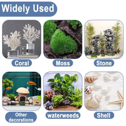 3 PCS Aquarium Glue, Aquascape Aquatic Plants Coral 3 pcs, 1