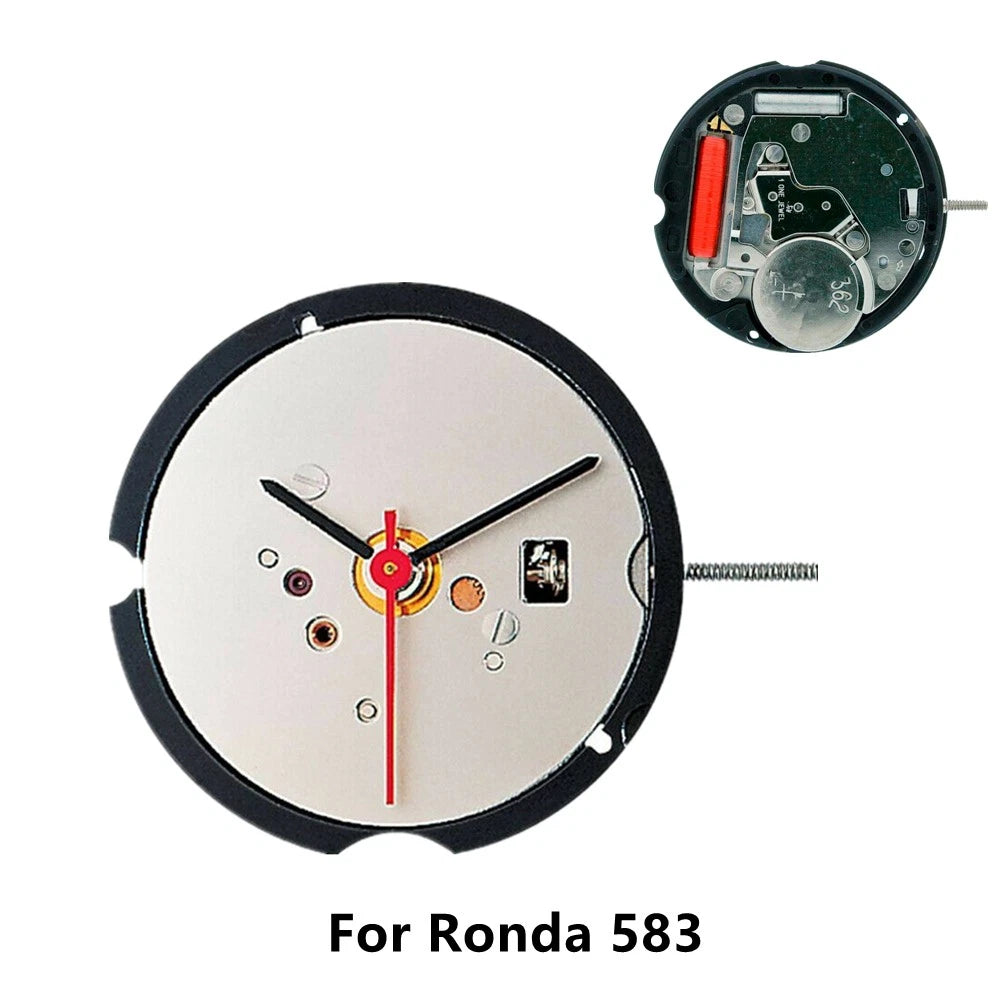 3mm Ultra Thin 19.4mm 3-Hand Quartz Watch Movement w/ Stem&Battery for Ronda 583