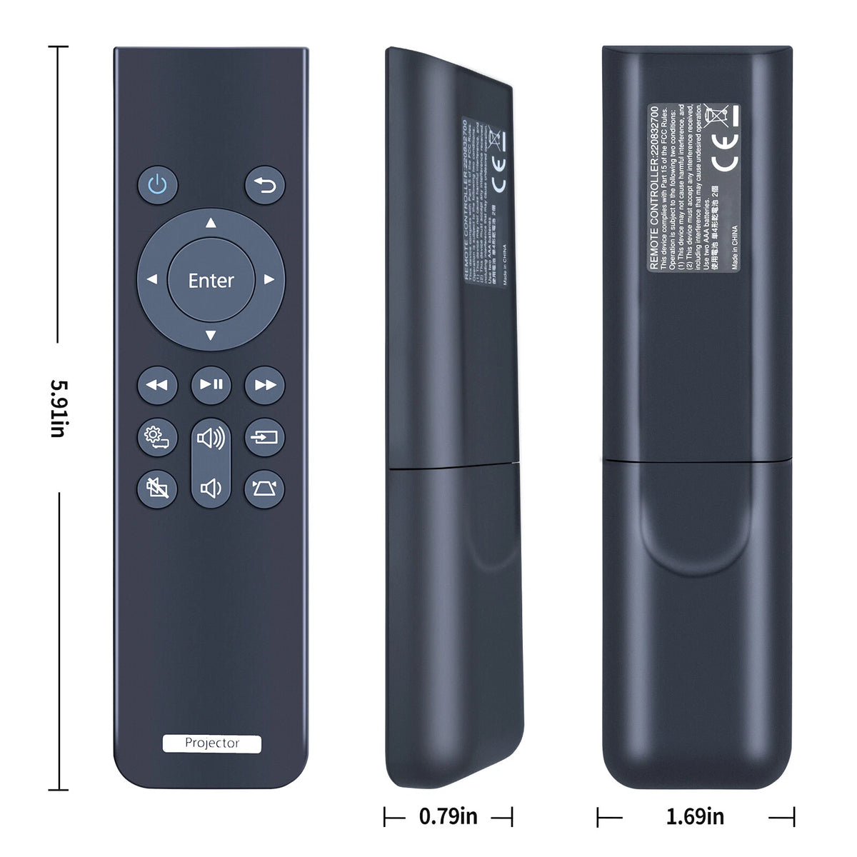 Replacement Remote Control For Epson Projector EF11, EF100, 2208327 W75