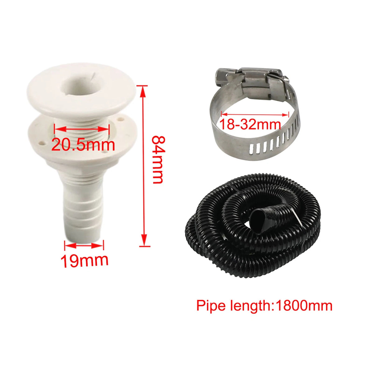 3/4 Inch Hose Bilge Pump Installation Kit Repair Part Accessories For Boats