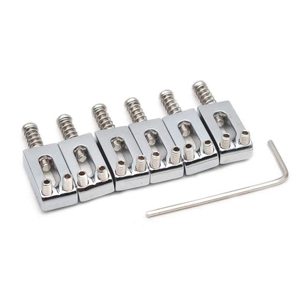 SAPHUE Guitar Bridge Saddle with Spring Screws Wrench Tremolo for Chrome