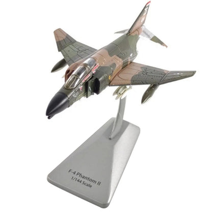 Durable 14cm Diecast Alloy 1/144 Scale USAF F-4 Phantom II Fighter Model Gift