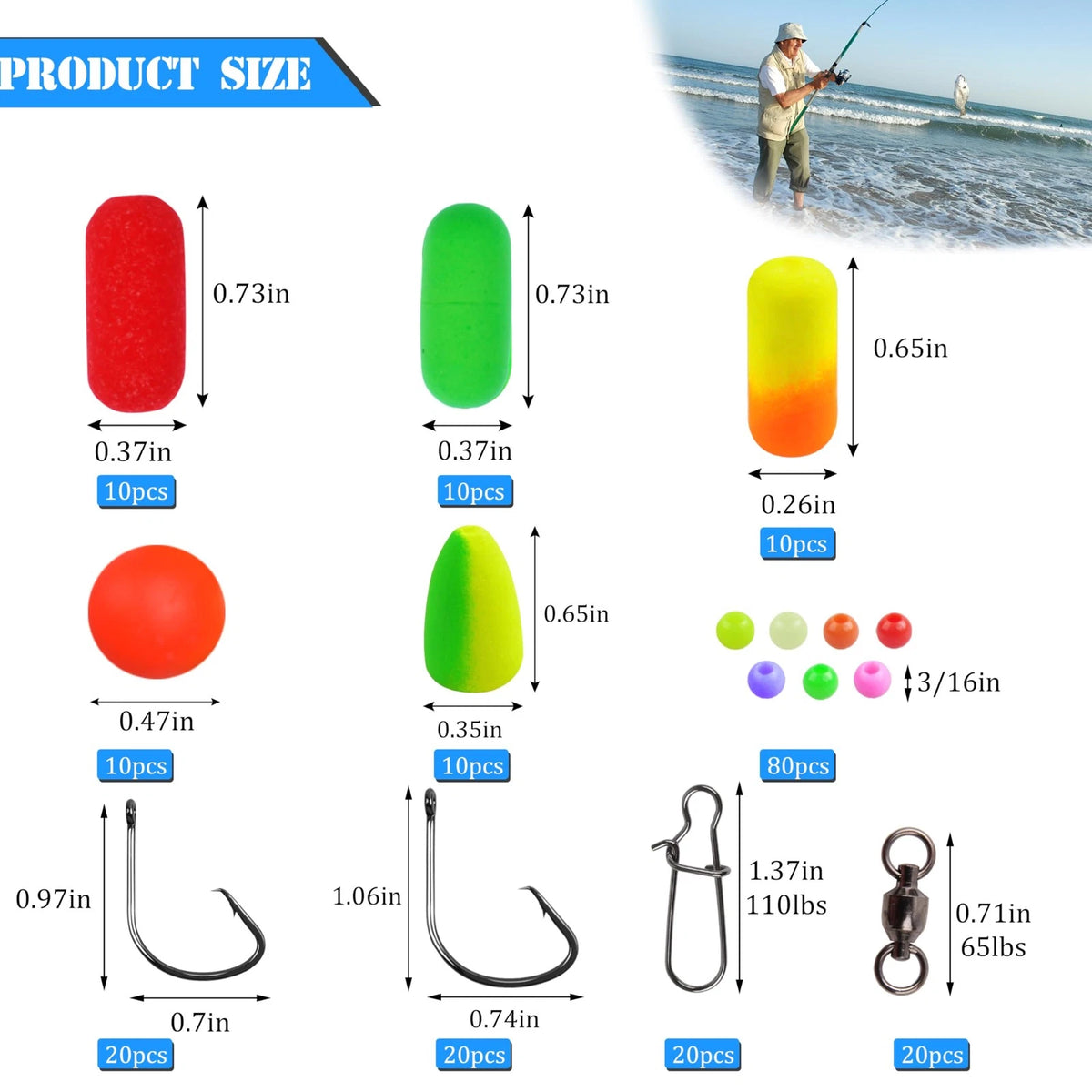 Pompano Rigs Making Kit Surf Fishing Rig Saltwater 210pcs