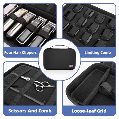 SMYV Barber Bags for Clippers and Supplies, Sturdy Clipper Large, Nylon Black