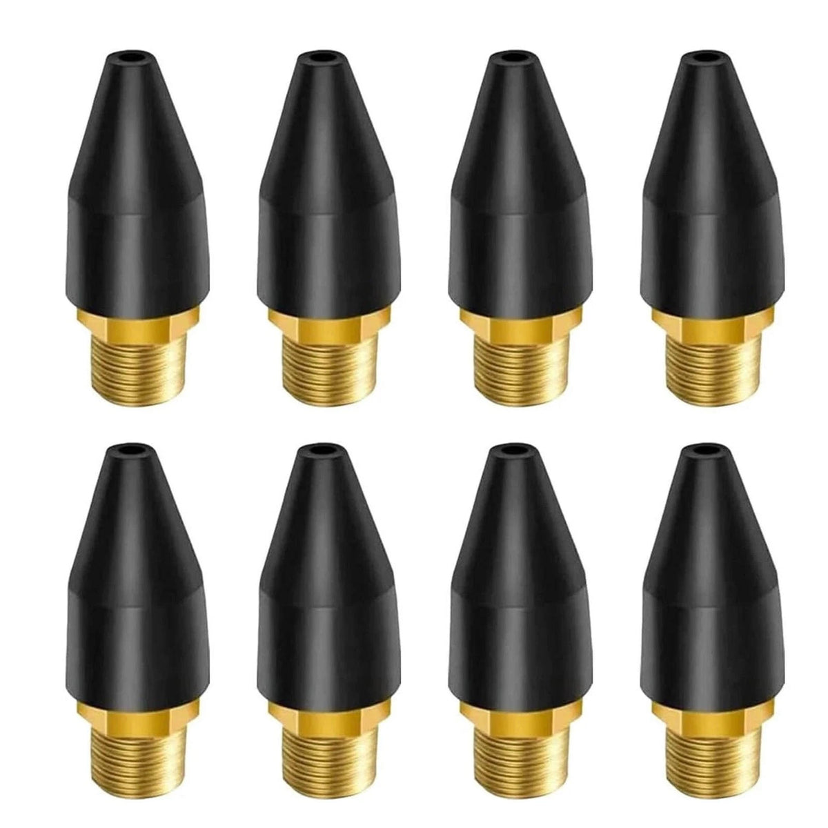 8PCS Blow Gun Rubber Tip, Air Nozzle with 1/8" NPT Male for Air Compressor