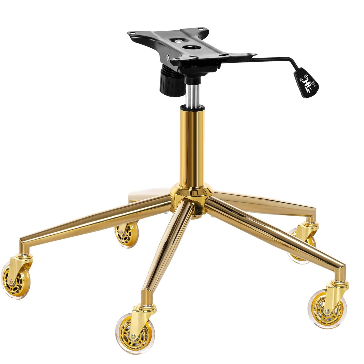 Frassie Home Office Gaming Chair Metal Base Replacement Set with Bottom Gold