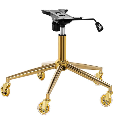 Frassie Home Office Gaming Chair Metal Base Replacement Set with Bottom Gold