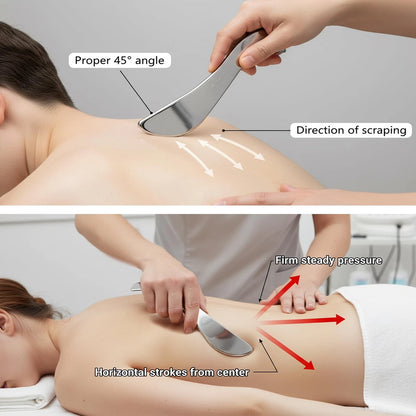 BYYDDIY Stainless Steel Gua Sha Muscle Scraper Tool,Scar Tissue Black