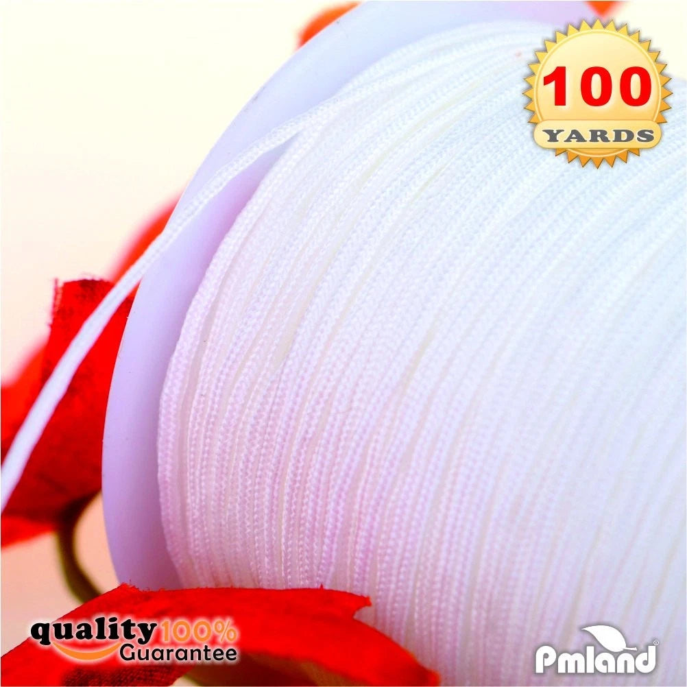 PMLAND 1 X Roll of 100 Yards Lift Shade Cord 0.9 mm - Millimeters, White