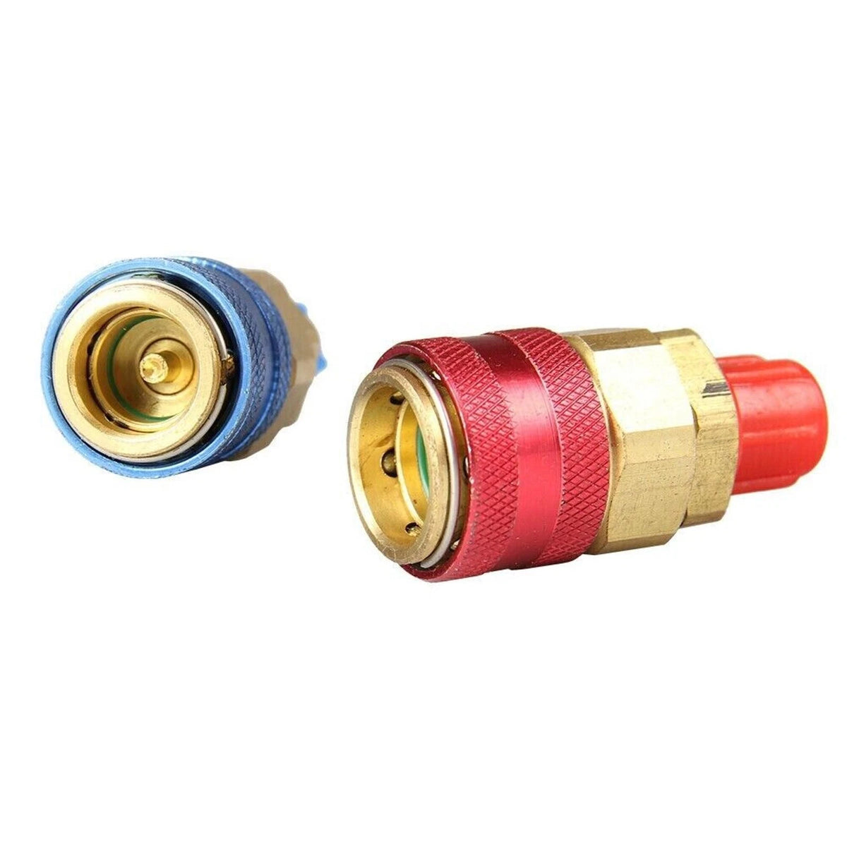 1 Pair A/C R134A Quick Coupler Adapter Car High & Low Side HVAC SAE Male Flare