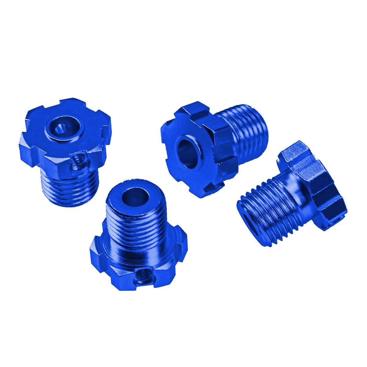 4Pack Vgoohobby Aluminum 17mm Splined Wheel Hex Hub Nut Compatible 17Mm, Blue