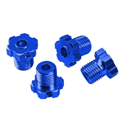 4Pack Vgoohobby Aluminum 17mm Splined Wheel Hex Hub Nut Compatible 17Mm, Blue