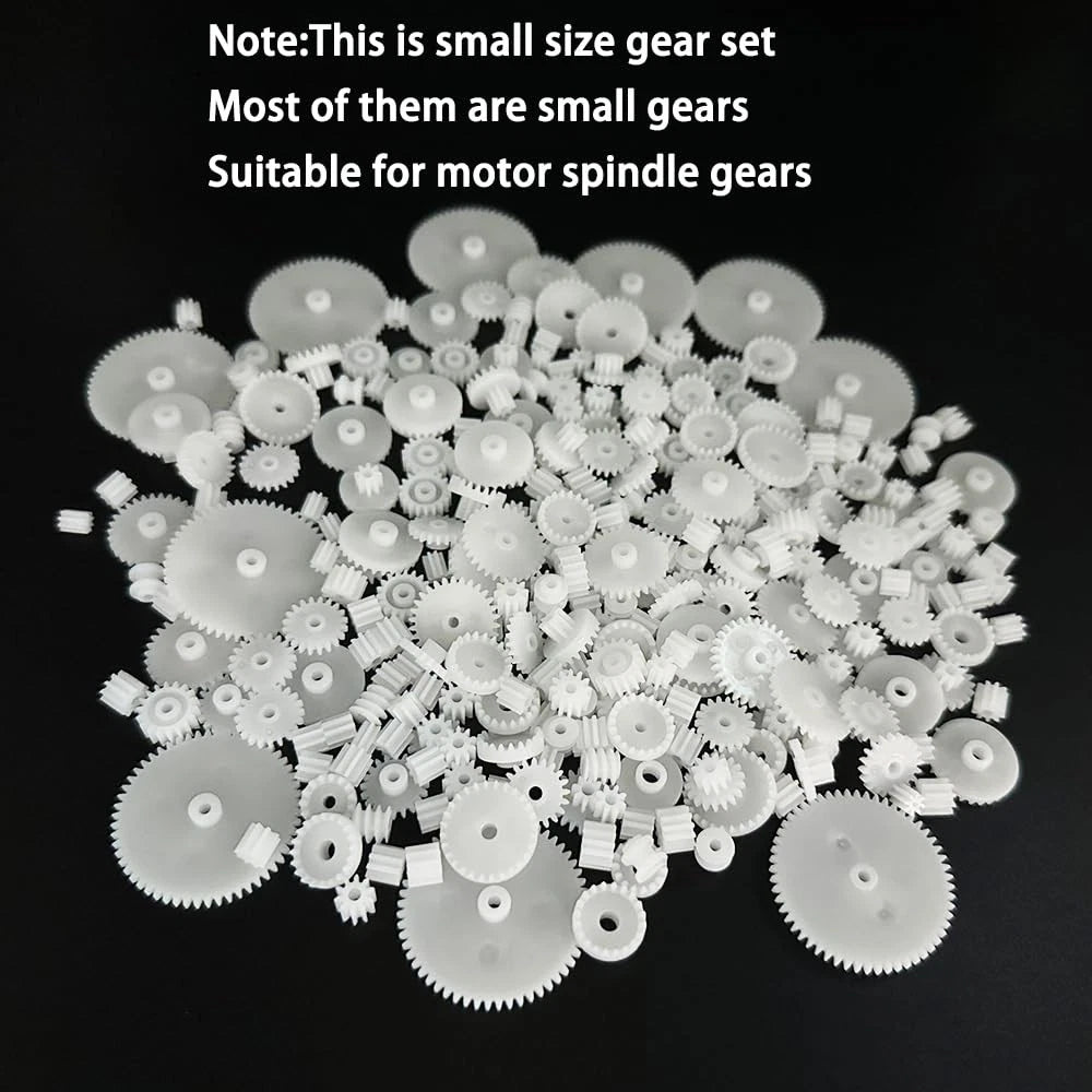 200PCS Module 0.5 Plastic Gear Single Spindle Small Motor White