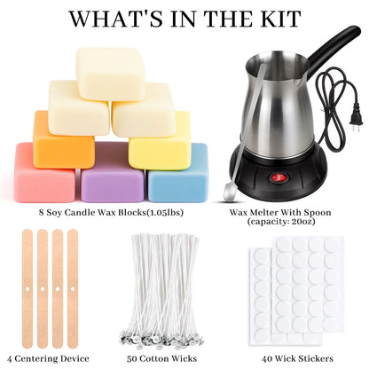 KEARLGMBH Wax Melter for Candle 4 inches x 5 x 5 inches, Sliver