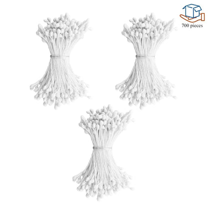 HAHIYO 700Pcs 3mm White Matte Double Head 3mm-Matte White-700Pcs,