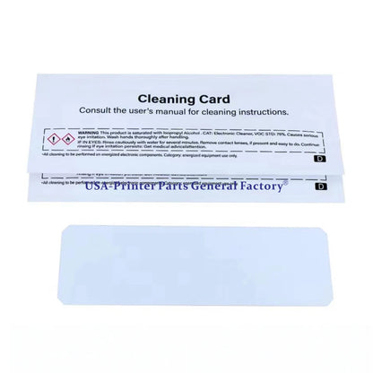 10pcs X 105999-310 54x172mm cleaning cards Fit For Zebra  ZC100,ZC300 Series