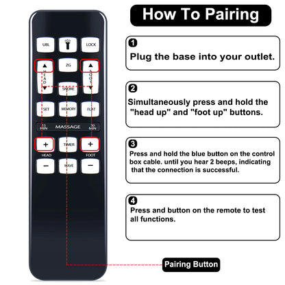 Remote Control For iDealBed iEscape Adjustable Bed Base 4AW113 4AW110 4AW112