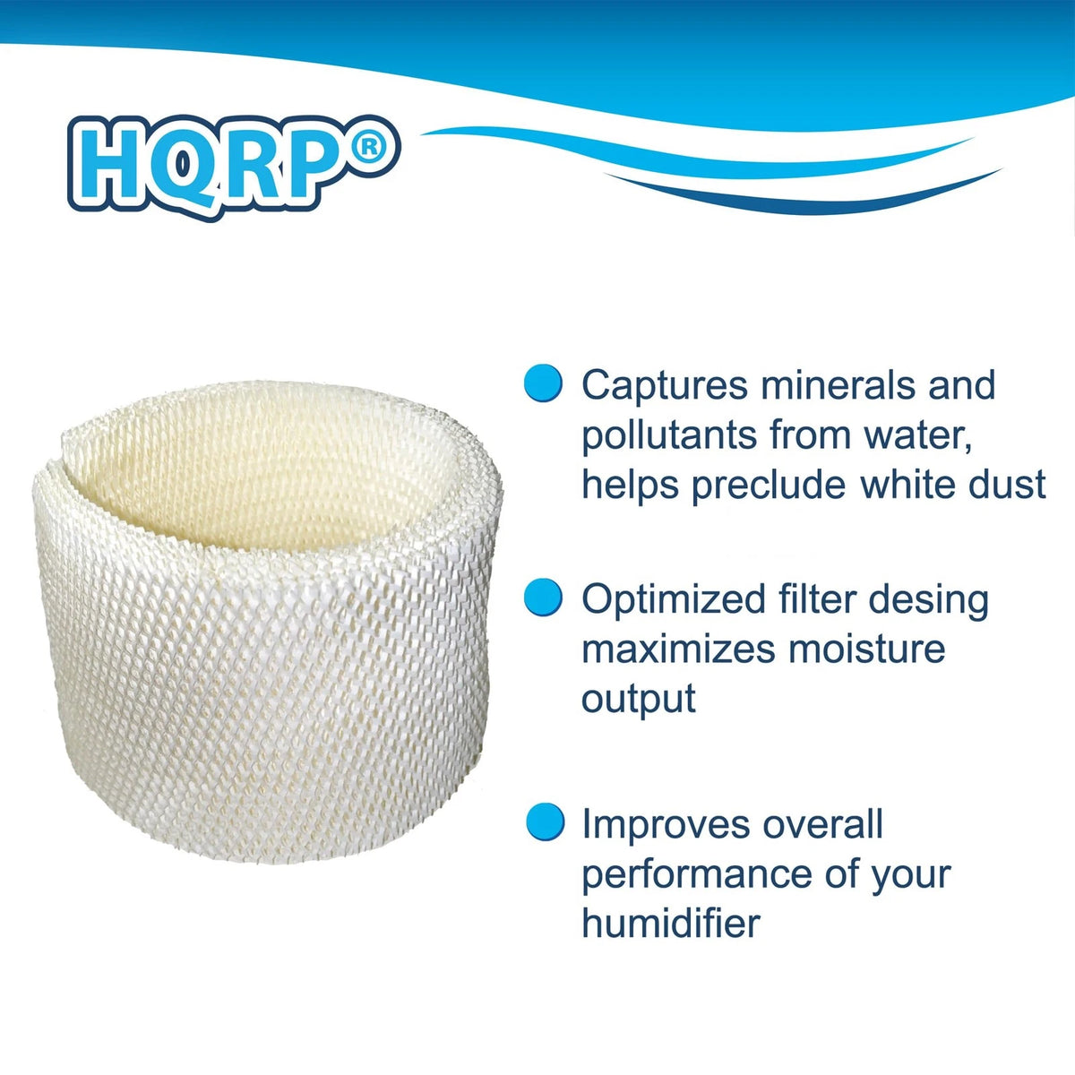 HQRP MAF2 Humidifier Wick Filter Replacement for Aircare EssickAir White