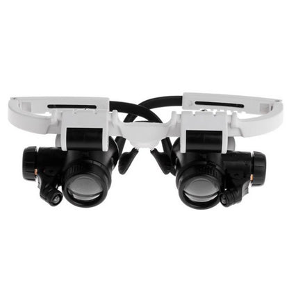 LED 8X 15X 23X Adjustable Magnifier Grass Eye Loupe Lens Jewelry Watch Repair