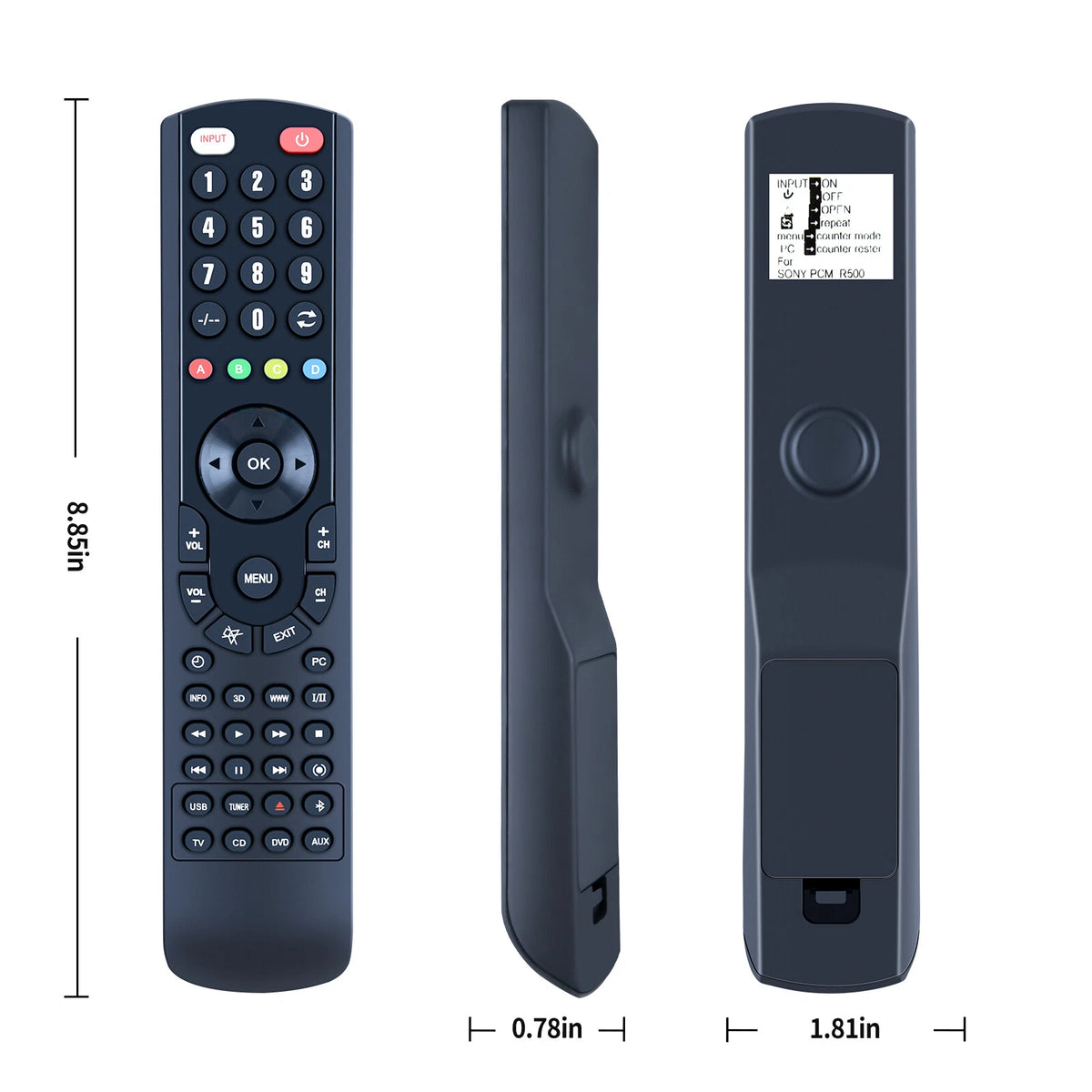 Replacement Remote Control For Sony DAT Recorder RM-D757 PCM-R500 PCM-R300