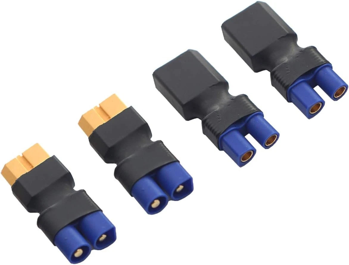 2Pair ShareGoo RC XT60 to EC3 Plug Female Male Adapter Connector for Black