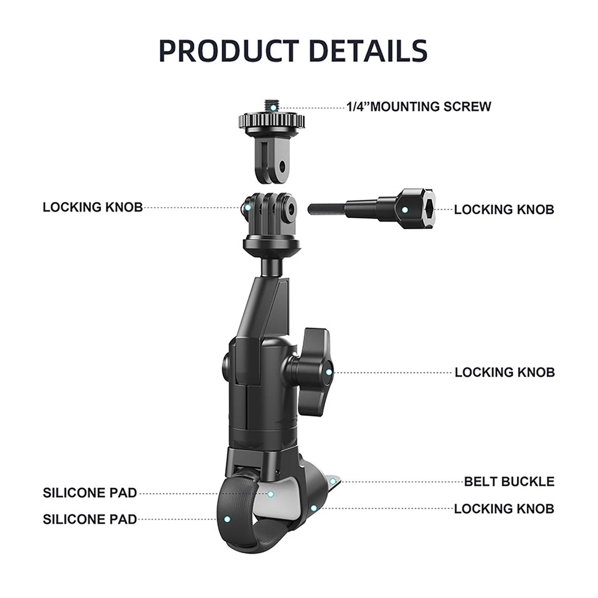 Anti-scratch Mountain Bike Handlebar Mount For Insta360 X4/X3 For Gopro For DJI