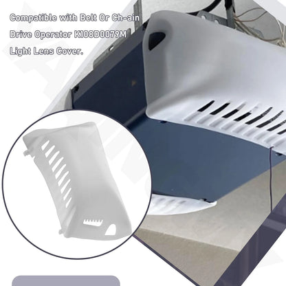 2 Pcs 108D79 Garage Door Opener Light Lens Cover Compatible with Belt White
