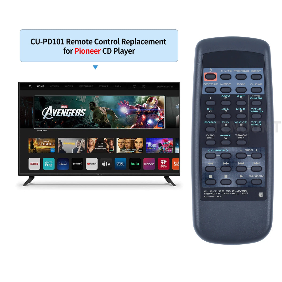 CU-PD101 Remote Control For Pioneer PD-F17 PD-F958 CD Player