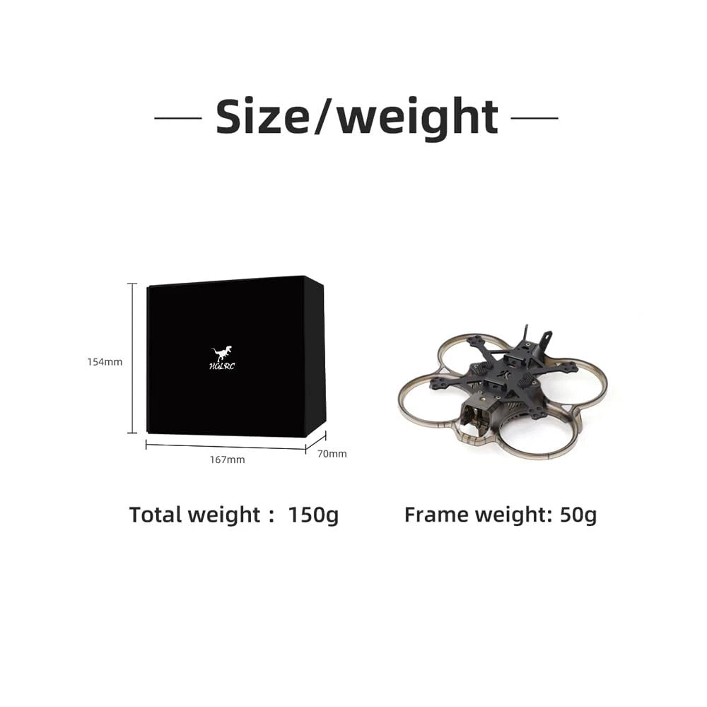 HGLRC 2inch Cihoop FPV Drone Frame for Racing Black
