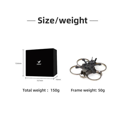 HGLRC 2inch Cihoop FPV Drone Frame for Racing Black