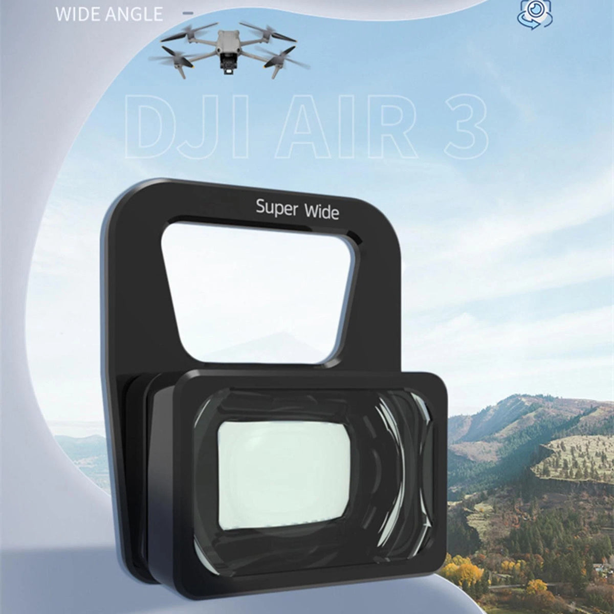 Ultra Wide Angle Lens 108° Frame Optical Glass Lens For DJI Air 3 Drone Camera