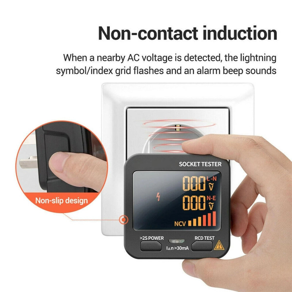US Plug AC11 Socket Tester Digital Display Voltage Checker Detector Tool