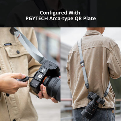 PGYTECH Camera Shoulder Strap with Quick Release Plate Standard, Rock Grey
