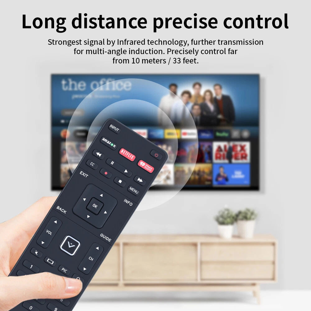 XRT500 For Vizio Smart TV Qwerty Keyboard Backlight LED Remote Control