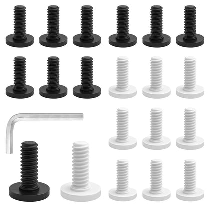 20 PCS Long Bolts Compatible with Suncast, 3/8 in, Black and White
