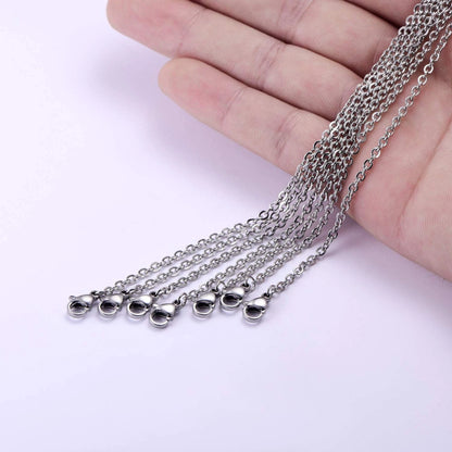 30 Pack 18 Inch Necklace Chain Stainless Steel 18 Inches,
