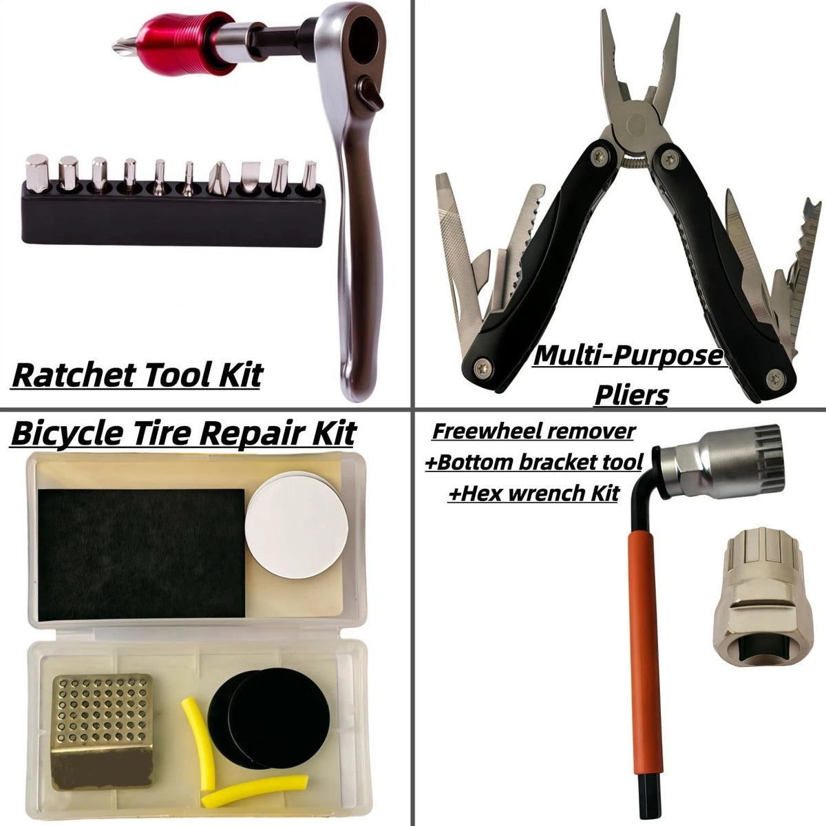 YBEKI Professional Bike Repair Tool Kit with Hard Case - Complete Black