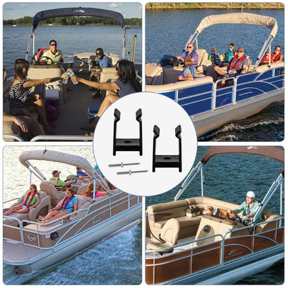 Hasanbar Pontoon Top Bimini Clips for Boats, Hardware 1-1/4 Black