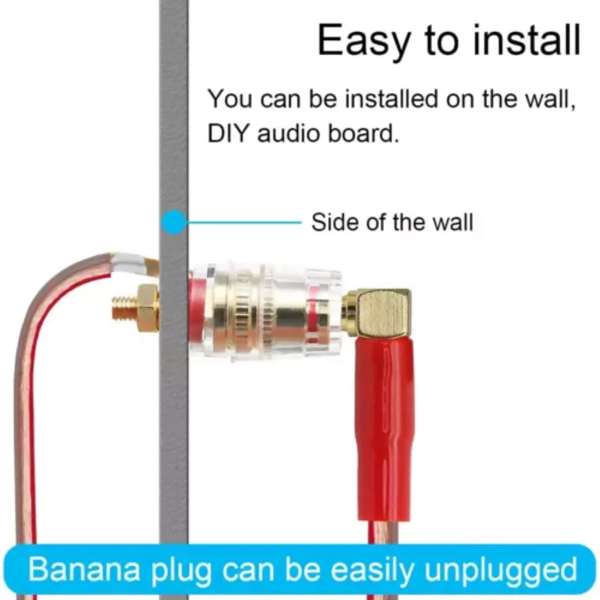 8* Amplifier Speaker Terminal Binding Post Banana Plug Gold Plated Socket 4mm