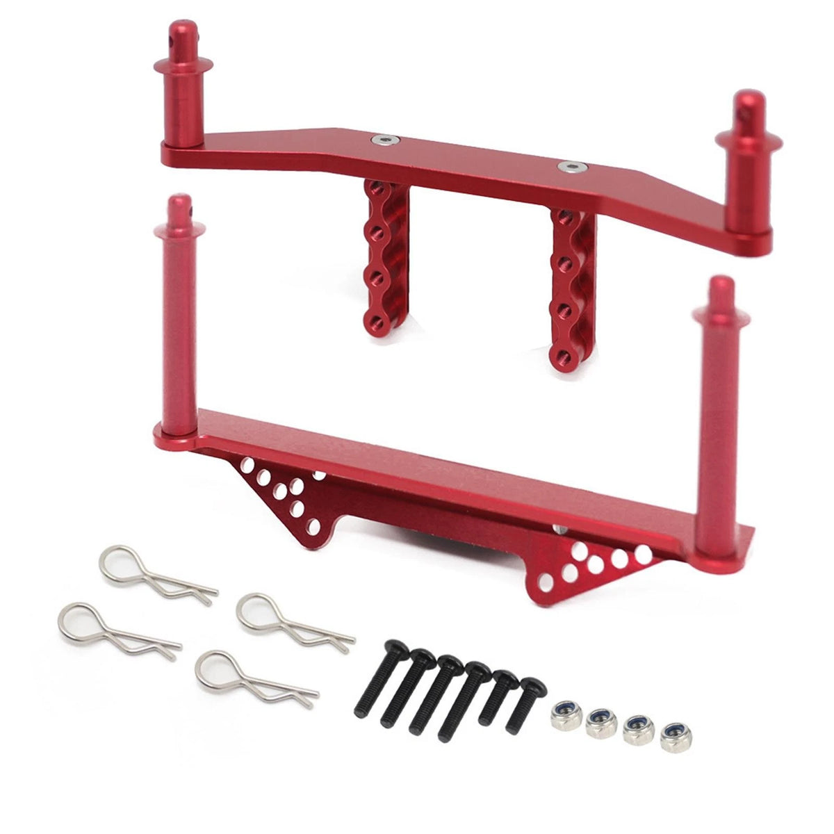 1/10 RC Car Red Front & Rear Body Posts& Mounts For Traxxas Slash 2WD Repair-